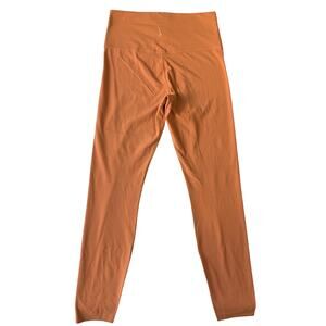 Nike Women Activewear Pants M Orange Dri-Fit Yoga Legging Pants 24" Inseam